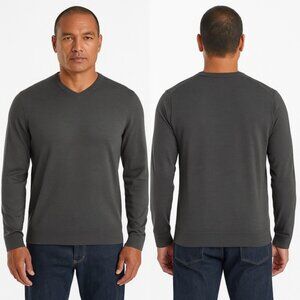 Icebreaker Merino Wool Blend Cool-Lite Quailburn V Sweater Gray